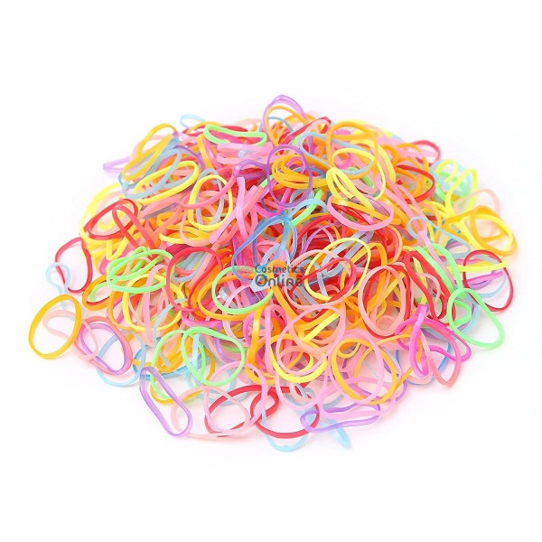 Elastice pentru codite de par, set 500 bucati MJ 1069553 - Culori Neon